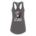 thumbnail image 2 of Wild Bobby, Pitbull to all the Haters Funny, Animal Lover, Women Racerback Tank Top, Dark Grey, Small, 2 of 4