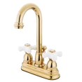 thumbnail image 1 of Kingston Brass KB3612PX - Grifo central para baño (4 pulgadas), latón pulido, 1 of 1