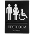 thumbnail image 1 of Miangastore Gender Neutral Toilet Sign Disabled Wheelchair Simple Sign Restroom Sign For Door, 1 of 8