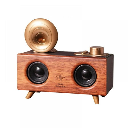 Wuffmeow Vintage Radio Wireless Bluetooth Speaker, FM Vintage Classic Style, Dual Speaker High Volume, Support TF Card 1800 mAh Battery
