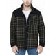 thumbnail image 3 of Chaqueta informal de franela a cuadros con botones y forro polar cálido para exteriores para hombre con bolsillos laterales, 3 of 4