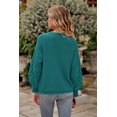 thumbnail image 2 of GHSDFBB Chandail d'Hiver pour Femmes 2023 Chandail Décontracté à Manches Longues Col Rond Ample Tricoté Épais, 2 of 7