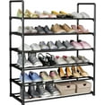 thumbnail image 1 of AGASY 6 Tiers Metal Shoe Rack, Adjustable Shoe Shelf Storage Organizer Boot & Shoe Storage for Entryway, Hallway, Living Room, Closet, Black - Easy Assembly (Black), 1 of 7