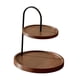 thumbnail image 3 of Bandeja de madera de 2 niveles para servir frutas, bandeja de madera para fiestas, decorativa estilo granja para Valentín, postres y otoño., 3 of 9