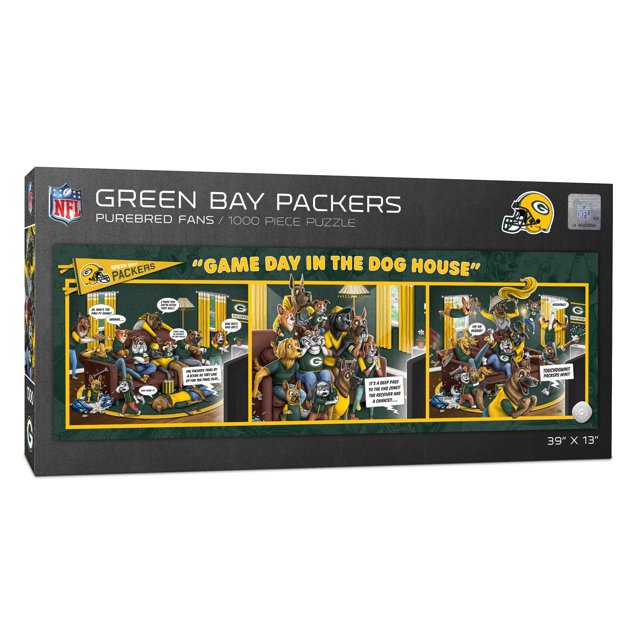 Youthefan Nfl Green Bay Packers Día del juego en la casa del perro Puzzle de 1000 piezas