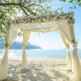 thumbnail image 5 of Wedding Arch Draping Fabric, Happiwiz 28" x 18 Ft Chiffon Fabric Drapery Wedding Ceremony Reception Swag Decorations (Ivory), 5 of 8