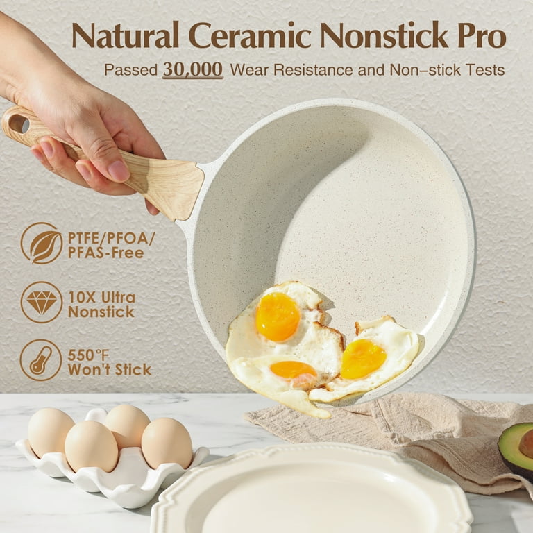 Sensarte 17 Piece Pots and Pans Set Nonstick Detachable Handle Cookware