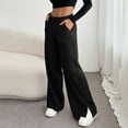 thumbnail image 3 of 2025 Trendy Corduroy Pants Women Wide Leg Straight High Waisted Fall Casual Pants Stretch Trousers Trendy Outfits, 3 of 9