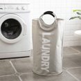 thumbnail image 1 of Cesta de ropa sucia Bolsa de lavandería plegable impermeable para dormitorio familiar (gris claro), 1 of 7
