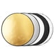 thumbnail image 1 of 5-in-1 Collapsible Reflector Kit Round Reflector, 110 cm Diameter, Gold, Silver, White, Black, 1 of 5