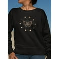 thumbnail image 2 of Moon Phases And Butterfly Sweatshirt Women -Image by Shutterstock, Female 3X-Large, 2 of 4