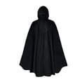 thumbnail image 6 of YYDGH Winter Cape for Women Warm Cloak with Hood Vintage Wool Blend Poncho Cape Jacket Black S, 6 of 7