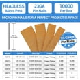 23 Gauge Pin Nails, 1Inch Micro Headless Pins for Pin Nailer Copper