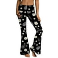 Wozhidaose Wide Leg Pants for Women Womens Casual High Waist Flower