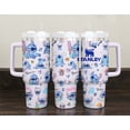 thumbnail image 2 of Stitch Inspired Tumbler, Cartoon Character Drinkware, Animated Theme Travel Mug with Handle, Gift for Him or Her, Tumbler 40oz, 2 of 2