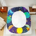 thumbnail image 4 of Manfei Cartoon Axolotl Twin Sheet Sets 3pcs for Kids, Cosmos Outer Space Twin Fitted Sheet, Nebula Astrology Planets Flat Sheet, Ultra Soft Home Decor, 4 of 6