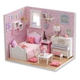 thumbnail image 1 of 3D DIY casa de muñecas en miniatura muebles de montaje de madera cabaña decoración de habitación hecha a mano Hugtrwg Para estrenar, 1 of 7