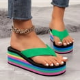 thumbnail image 2 of Ramiter Sandalias De Mujer Women's Orthopedic Arch-support Sandals Fashion Summer Casual Sandals Shoes Outdoor Flip Flops Beach Wedges Orthopedic Slippers Green,8, 2 of 7