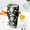 thumbnail image 3 of Daisy Floral Tumbler with Lid and Straw Stainless Steel 30oz Daisy Tumbler Cup Insulated Daisy Water Bottle Cups Coffee Tumbler Travel Mug Gifts for Women, 3 of 7