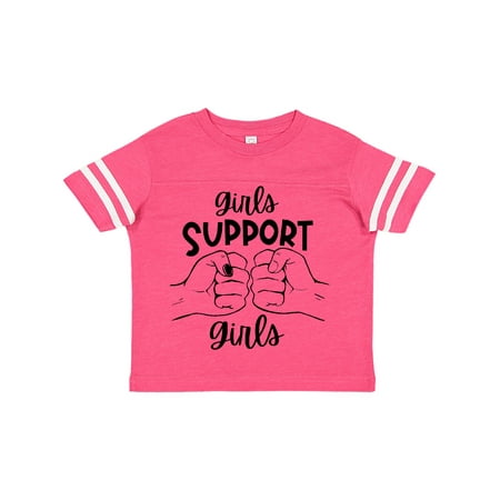 

Inktastic Girls Support Girls Fist Bump Gift Toddler Boy or Toddler Girl T-Shirt