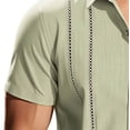thumbnail image 4 of COSFO Summer Men's Button Down Short Sleeve Shirts Casual Shirt Beach Solid Collared Loose Fit Men's Shirts 5xl, 4 of 6