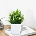 thumbnail image 4 of Aodebiao summer flower Small Fake Plants in Pot Artificial Plant Eucalyptus Faux Potted Greenery Wheal Grass for Home Decor Indoor Bathroom Office Desk Shelf Bedroom Kitchen Cabinet Decorations, 4 of 6