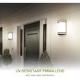 thumbnail image 5 of ASD 10 Inch LED Outdoor & Indoor Wall Mount Light Fixture - Oil Rubbed Bronze Modern Wall Sconce Lighting - 15W 120-277V 3000K 4000K 5000K Dimmable Front Door & Patio Exterior Lights - ETL, 2 Pack, 5 of 17
