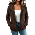 thumbnail image 3 of Nestiefly Oversized Fleece Jackets For Women Fashion 2026 Cardigan Coat Shaggy Warm Winter Outerwear Coffee L, 3 of 8