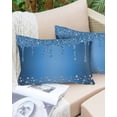 thumbnail image 6 of Outdoor Pillow Covers Pack of 2, Blue Silver Shiny Diamond Waterproof Throw Pillowcase Cushion Cases, Luxury Texture Colorful Modern Decorative Pillow Cover for Couch Sofa Home Bed Patio, 6 of 6