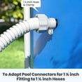 thumbnail image 6 of TAPDRA Pool Filter Pump Adapter 2 Pack 25009 1.25 to 1.5 Hose for Bestway Coleman Upgrade Safe Efficient, 6 of 10