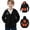 A139 Black, variant on Boys Winter Heated Hoodies Zip Front USB Electric Warm Jackets Triple Heart Print Long Sleeve Thermal Coats Outdoor Activewear for Chilly Days Hiking