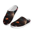 thumbnail image 2 of Fotbe Classic Floral Blue Skate Shoes Pattern Women's Fuzzy Curly Fur Memory Foam Loafer Slippers Indoor Outdoor Slippers Winter Home Shoes-44/45, 2 of 7