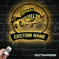 thumbnail image 3 of Craftnamesign Custom Bluegill Fish Fishing Metal Sign LED Light, Fishing Sign, Fishing Decor, 3 of 5