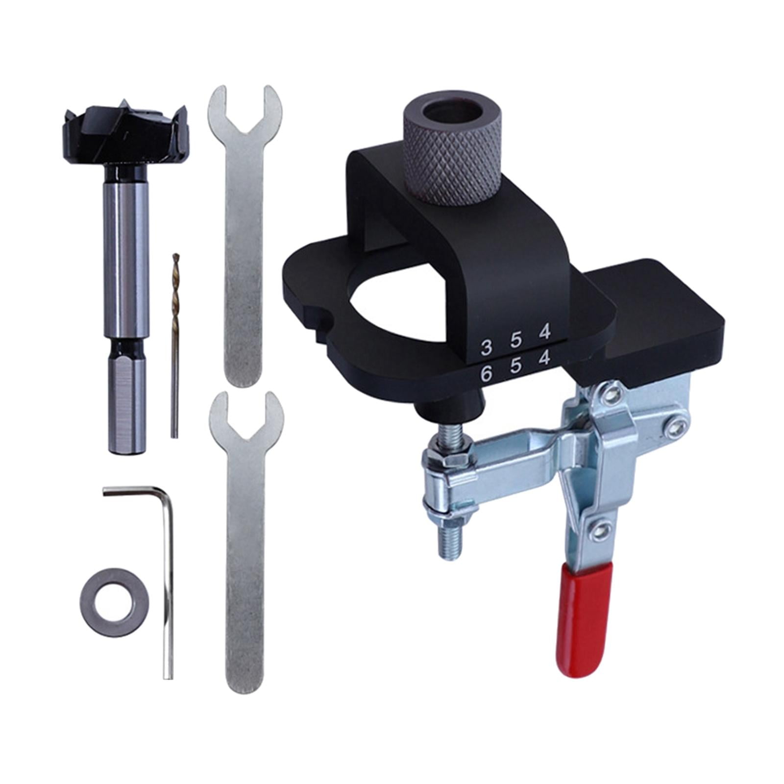 Nishiyuenyi 35mm Woodworking Hole Jig Kit Aluminum Alloy Hinge Boring Jig for Carpenter Tool