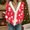 Red, variant on Only Moment Pink Merry Christmas Shirts for Women Button Down Blouses V Neck Long Sleeve Santa Blouse, Winter Xmas Holiday Apparel for Women XL