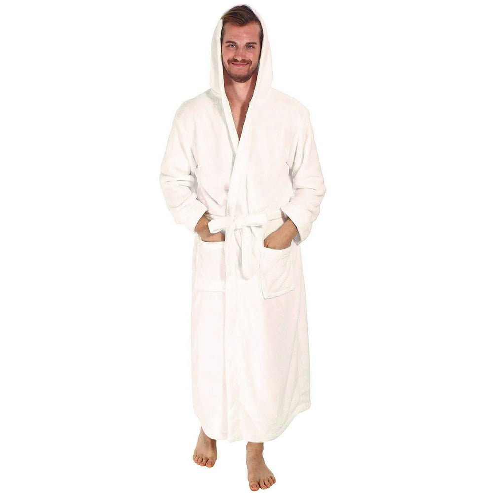 BASILICA - Robes for Men Women's Ultra-Soft Plus Size Hooded Bath Robes ...