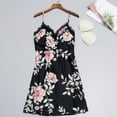thumbnail image 3 of Douhoow Women's Pajama Dress Floral Sling Padded Sleepwear Summer V-Neck Backless Nightdress, 3 of 6