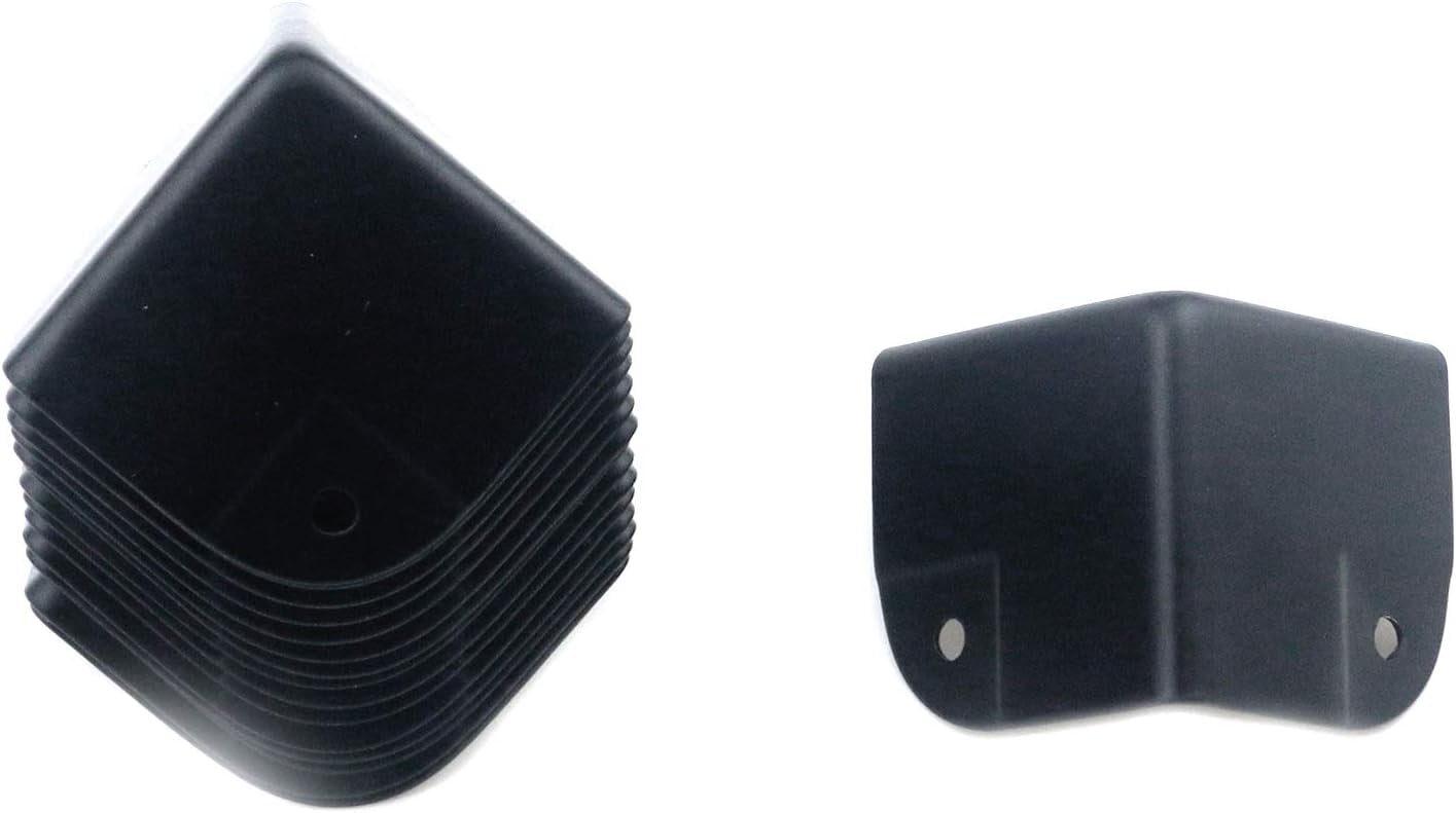 ABCISI 1.57" Black Corner Protector, 16Pcs Metal Cabinets Speaker Corners Protector for Flight Road Case Cabinet, Amplifier Speaker Cabinet
