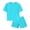 Sky Blue, variant on Boys Outfit Sets Solid Color Loose Fit Short Sleeve Outdoor Clothes,Green,110