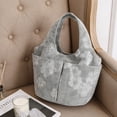thumbnail image 1 of Embroidered Canvas Tote Bag Multi Pocket Large Capacity Mommy Diaper Bag and Women's Commute Handbag, 1 of 7