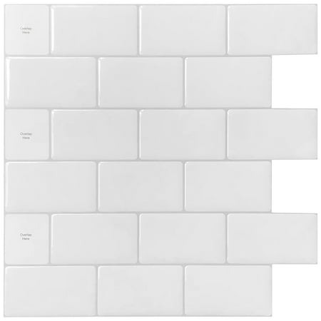- 10 Sheets Premium Anti Mold Peel and Stick Backsplash Tiles for Kitchen 12