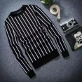 thumbnail image 5 of Tendencias de moda de corte entallado 2024 Camiseta de cuello redondo para hombre Suéteres ajustados para hombre Manga larga Elasticidad Una pieza Sudaderas emo XXL, 5 of 5