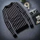 thumbnail image 5 of Tendencias de moda de corte entallado 2024 Camiseta de cuello redondo para hombre Suéteres ajustados para hombre Manga larga Elasticidad Una pieza Sudaderas emo XXL, 5 of 5