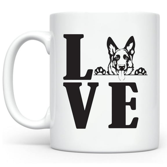 Love German Shepherd, Dog Lover Gifts for Women, Shepherd Gift, Shepherd Coffee Mug, Gifts For Dog Lovers