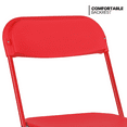 thumbnail image 5 of MoNiBloom 10pcs Plastic Foldable Chair, Patio Seat for Wedding Party Meeting Indoor Outdoor, Red, 5 of 12