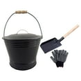 thumbnail image 2 of Cubo De Cenizas Negro Con Tapa, De Hierro, Para Chimenea, Estufa De Leña De Interior, 2 of 8