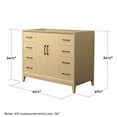 thumbnail image 4 of Wyndham Collection WCH757542SHOCXSXXMXX Janna 42" Single Free Standing Vanity Cabinet Only, 4 of 5