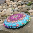 thumbnail image 3 of Mandala Pillow Cover- Hippie Mandala Floor Pillow Cover, Cushion Cover, Pouf Cover Round Bohemian Yoga Decor Floor Cushion Cover, 3 of 6
