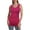 Fuchsia/L.Purple, variant on SUMONA Women Round Neck Accent Two Tones Casual Basic Ribbed Tank Top