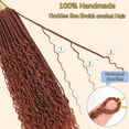 thumbnail image 5 of Goddess Box Braids Crochet Hair 8 Packs 18 Inch Boho Crochet Braids for Black Women Synthetic Pre-looped Bohemian Crochet Box Braids With Curly Ends (350# 18 Inch), 5 of 13